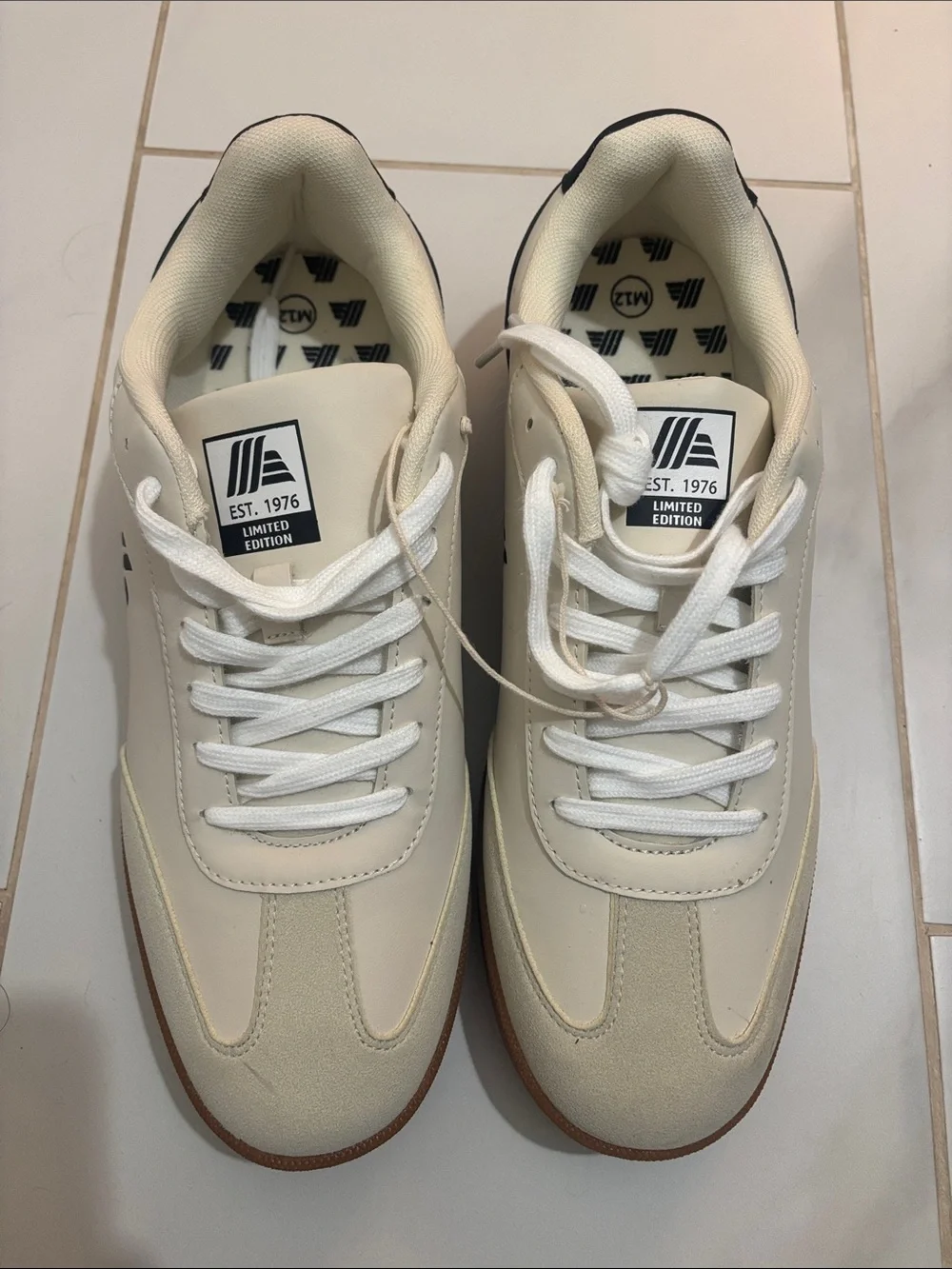 Aldi men’s cream/black casual sneakers- 50th anniversary